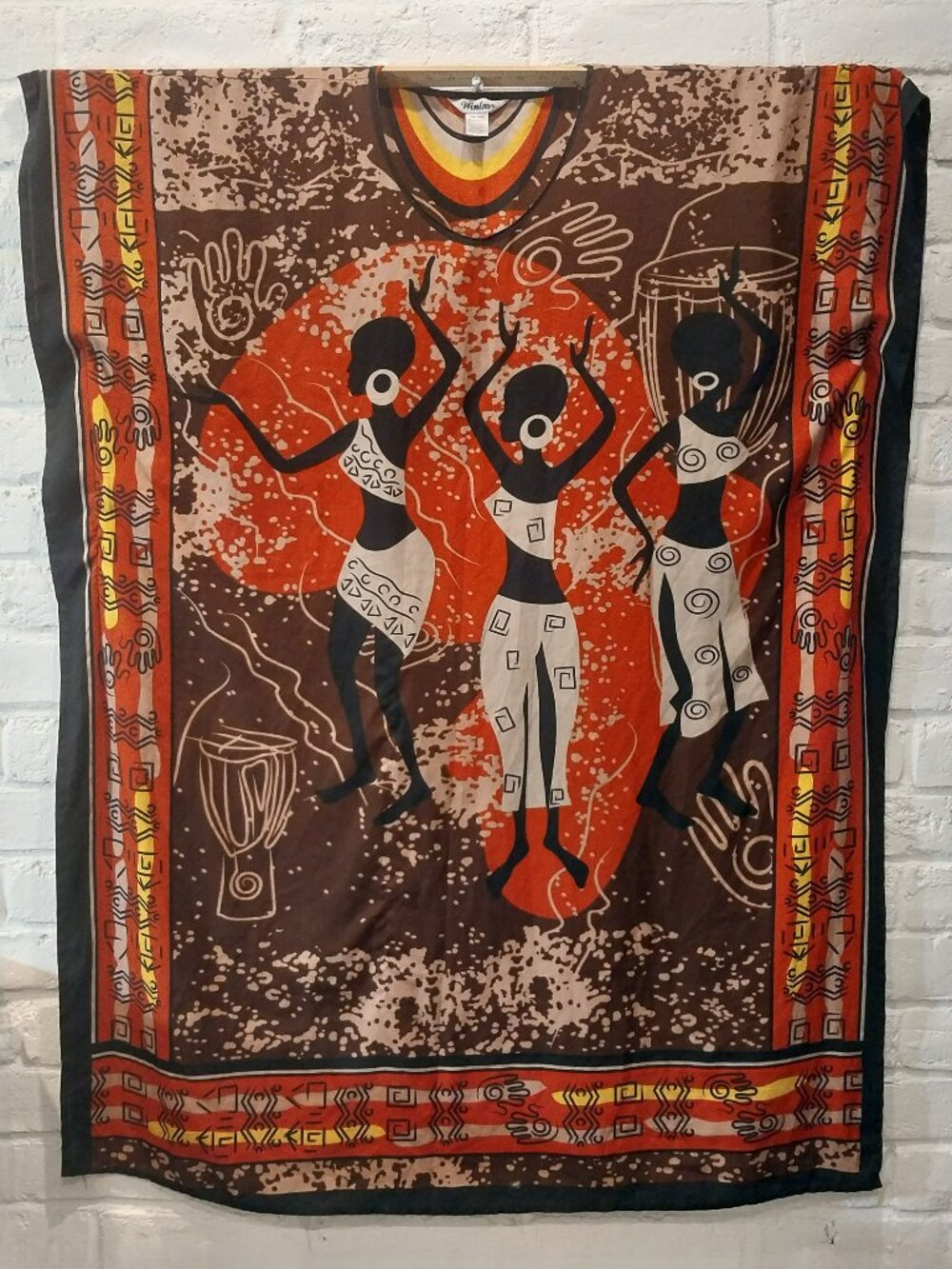 Winlar Long Kaftan Colorful Red Brown Black Woman Silhouette Casual Maxi Dress,